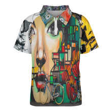 Lade das Bild in den Galerie-Viewer, Multi-Image-Design Männer Herren Kurzarm Poloshirt Funktionsshirt Sport ultraleicht mit Zipp LTPL20 mit Ihrem Design Foto Motiv Text selbst gestalten und bedrucken
