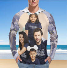 Lade das Bild in den Galerie-Viewer, Multi-Image-Design Männer / Herren UV-Schutz Langarm Shirt Sonnenschutz Hautschutz Shirt mit Sonnenhut Schnelltrocknend NZ145 mit Foto Design Motiv Text selbst gestalten und bedrucken
