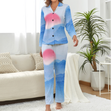 Lade das Bild in den Galerie-Viewer, Multi-Image-Design Schlafanzug Zweiteiliger Homewear Pyjama aus Satin für Damen/Frauen DTZREV1 mit Foto Design Motiv Text selbst gestalten und bedrucken
