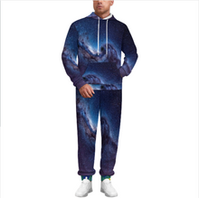 Lade das Bild in den Galerie-Viewer, Multi-Image-Design Unisex Jogginganzug Trainingsanzug SET Jogginghose &amp; Hoodie Damen Herren mit Foto Design Motiv Text selbst gestalten und bedrucken
