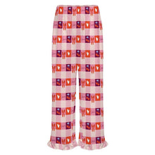 Lade das Bild in den Galerie-Viewer, Einzelbilddruck Damen / Frauen Rüschen Pyjamahose NSHYBSK mit Foto Design Motiv Text selbst gestalten und bedrucken
