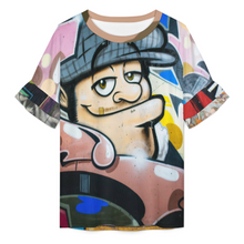 Lade das Bild in den Galerie-Viewer, Multi-Image-Design Damen / Frauen T-Shirt mit Rundhalsausschnitt und Lotusblattärmeln NT103 mit Foto Design Motiv Text selbst gestalten und bedrucken
