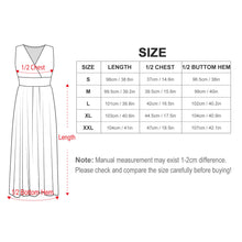 Lade das Bild in den Galerie-Viewer, Multi-Image-Druck Langes Ärmelloses Sommer Kleid mit V-Ausschnitt Damen / Frauen NZ028 selbst gestalten und bedrucken
