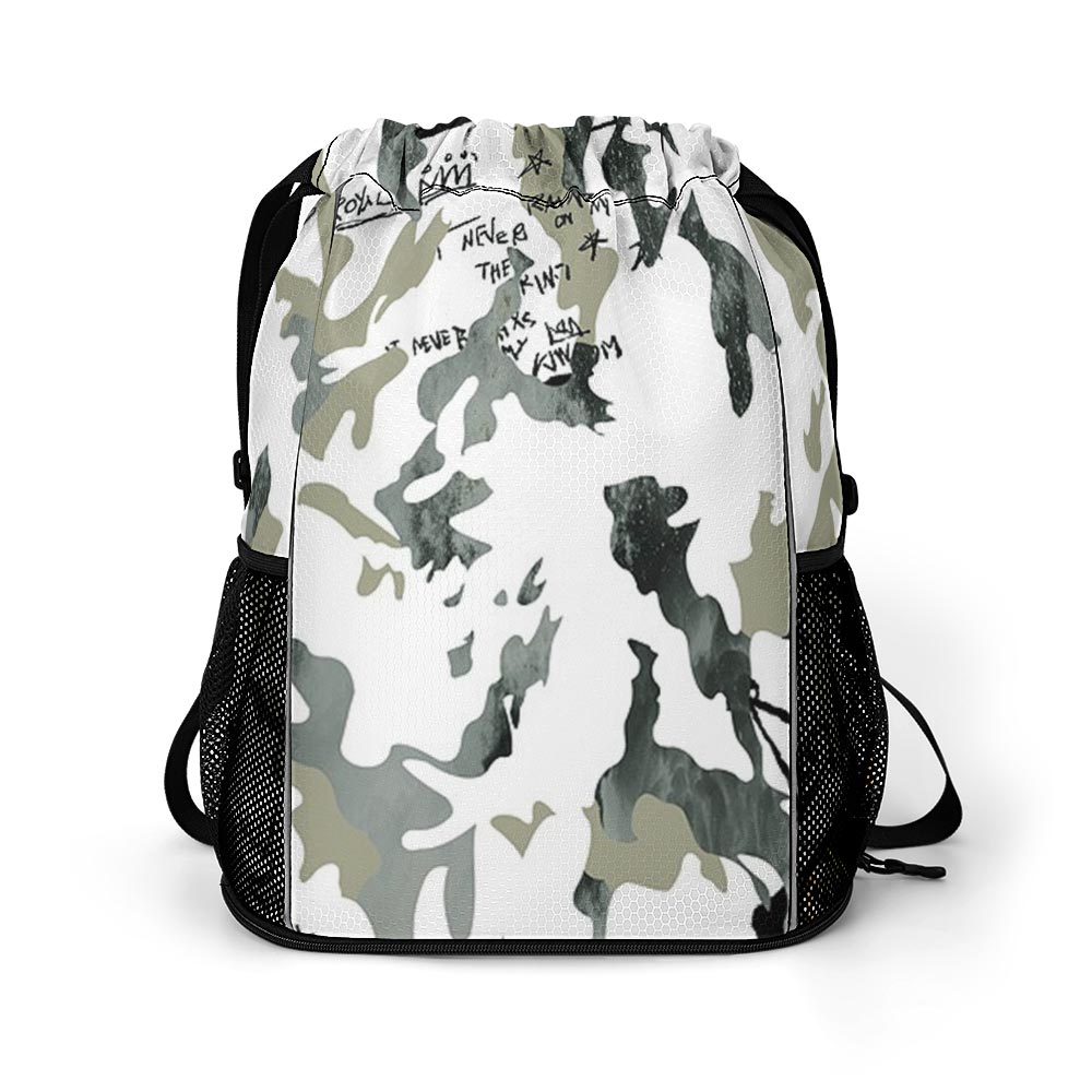 Doppelseitig Bedruckter Rucksack Mit Kordelzug – Sporttasche Für Damen, Wasserabweisend & Groß