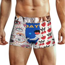 Lade das Bild in den Galerie-Viewer, Multi-Image-Druck Herren Unterhose / Männer Boxershort mit Eisseide und Taille SDS025 mit Fotos Muster Text Logo selbst gestalten und bedrucken
