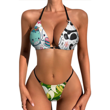 Lade das Bild in den Galerie-Viewer, Multi-Image-Druck Sexy Damen / Frauen Bademode Triangel Bikini Set SDS0314 mit Fotos Muster Text Logo selbst gestalten und bedrucken
