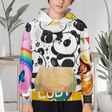 Lade das Bild in den Galerie-Viewer, Multi-Image-Design Kinder Kapuzensweatshirt Hoodie SDS127 mit Foto Design Motiv Text selbst gestalten und bedrucken
