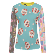 Lade das Bild in den Galerie-Viewer, Multi-Image-Druck Damen / Frauen Langärmeliges Mesh T-Shirt SDS2504 mit Foto Design Motiv Text selbst gestalten und bedrucken
