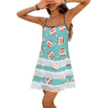 Lade das Bild in den Galerie-Viewer, Multi-Image-Druck Damen / Frauen Unterkleid mit Spitzenbesatz SDS2520 mit Fotos Muster Text Logo selbst gestalten und bedrucken
