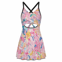 Lade das Bild in den Galerie-Viewer, Einzelbilddruck Damen / Frauen SDS513 Rückenfreier Tief-V One-piece Swimsuit Badeanzug mit Fotos Muster Text Logo selbst gestalten und bedrucken
