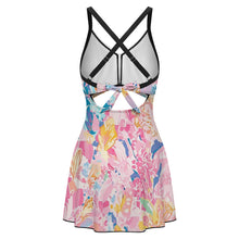 Lade das Bild in den Galerie-Viewer, Einzelbilddruck Damen / Frauen SDS513 Rückenfreier Tief-V One-piece Swimsuit Badeanzug mit Fotos Muster Text Logo selbst gestalten und bedrucken
