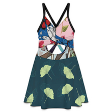 Lade das Bild in den Galerie-Viewer, Multi-Image-Druck Damen / Frauen SDS513 Rückenfreier Tief-V One-piece Swimsuit Badeanzug mit Fotos Muster Text Logo selbst gestalten und bedrucken
