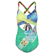 Lade das Bild in den Galerie-Viewer, Multi-Image-Druck Damen / Frauen One-piece Swimsuit Bauchnabelfreier Badeanzug SDSYY002 mit Foto selbst gestalten und bedrucken
