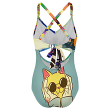 Lade das Bild in den Galerie-Viewer, Multi-Image-Druck Damen / Frauen One-piece Swimsuit Bauchnabelfreier Badeanzug SDSYY002 mit Foto selbst gestalten und bedrucken
