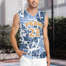 Lade das Bild in den Galerie-Viewer, Einzelbild-Design Herren / Männer Basketball Weste mit V-Ausschnitt TK mit Foto Design Motiv Text selbst gestalten und bedrucken
