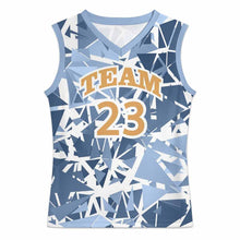 Lade das Bild in den Galerie-Viewer, Einzelbild-Design Herren / Männer Basketball Weste mit V-Ausschnitt TK mit Foto Design Motiv Text selbst gestalten und bedrucken

