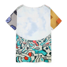 Lade das Bild in den Galerie-Viewer, Multi-Image-Design Damen / Frauen Kleines Kurzarm-T-Shirt mit V-Ausschnitt VDT mit Foto Design Motiv Text selbst gestalten und bedrucken (Simple Design)
