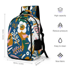 Lade das Bild in den Galerie-Viewer, Einzelbild-Design Taschen Rucksack Schultasche Schulrucksack mit Fotos Muster Text Logo selbst gestalten und bedrucken
