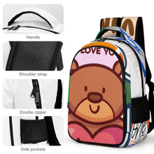 Lade das Bild in den Galerie-Viewer, Multi-Image-Design Taschen Rucksack Schultasche Schulrucksack mit Fotos Muster Text Logo selbst gestalten und bedrucken
