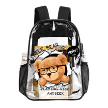 Lade das Bild in den Galerie-Viewer, 17 Zoll Transparente Rucksack Schultasche mit Fotos Muster Text Logo selbst gestalten und bedrucken
