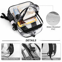 Lade das Bild in den Galerie-Viewer, 17 Zoll Transparente Rucksack Schultasche mit Fotos Muster Text Logo selbst gestalten und bedrucken
