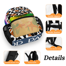 Lade das Bild in den Galerie-Viewer, Multi-Image-Design 13 Zoll Volldruck Kinderschultasche Schulrucksack mit Fotos Muster Text Logo selbst gestalten und bedrucken
