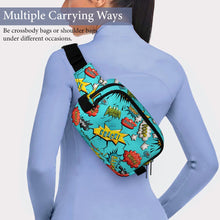 Lade das Bild in den Galerie-Viewer, Quadratische doppellagige Bauchtasche Waistbag Hüfttasche Waist Bag XB0610007 für Herren Damen mit Foto Design Motiv Text selbst gestalten und bedrucken
