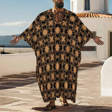 Lade das Bild in den Galerie-Viewer, Einzelbild-Design Herren / Männer Morgenmantel Pyjama mit V-Ausschnitt und Schmetterlingsärmeln YKL01 mit Foto Design Motiv Text selbst gestalten und bedrucken
