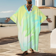 Lade das Bild in den Galerie-Viewer, Multi-Image-Druck Herren / Männer Morgenmantel Pyjama mit V-Ausschnitt und Schmetterlingsärmeln YKL01 mit Foto Design Motiv Text selbst gestalten und bedrucken
