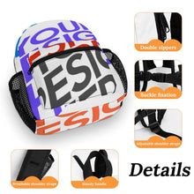 Lade das Bild in den Galerie-Viewer, Multi-Image-Design 13 Zoll Volldruck Kinderschultasche Schulrucksack mit Fotos Muster Text Logo selbst gestalten und bedrucken
