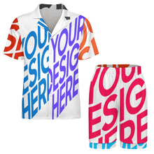 Lade das Bild in den Galerie-Viewer, Multi-Image-Druck Herren / Männer Kurzarm Pyjama Set aus Eisseide LM135 mit Foto Design Motiv Text selbst gestalten und bedrucken
