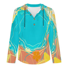 Lade das Bild in den Galerie-Viewer, Button Hooded Sweatshirt Colored Plants, Leaves
