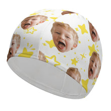 Lade das Bild in den Galerie-Viewer, Badekappe Stoff personalisiert | Bequeme Schwimmhaube für Lange Haare
