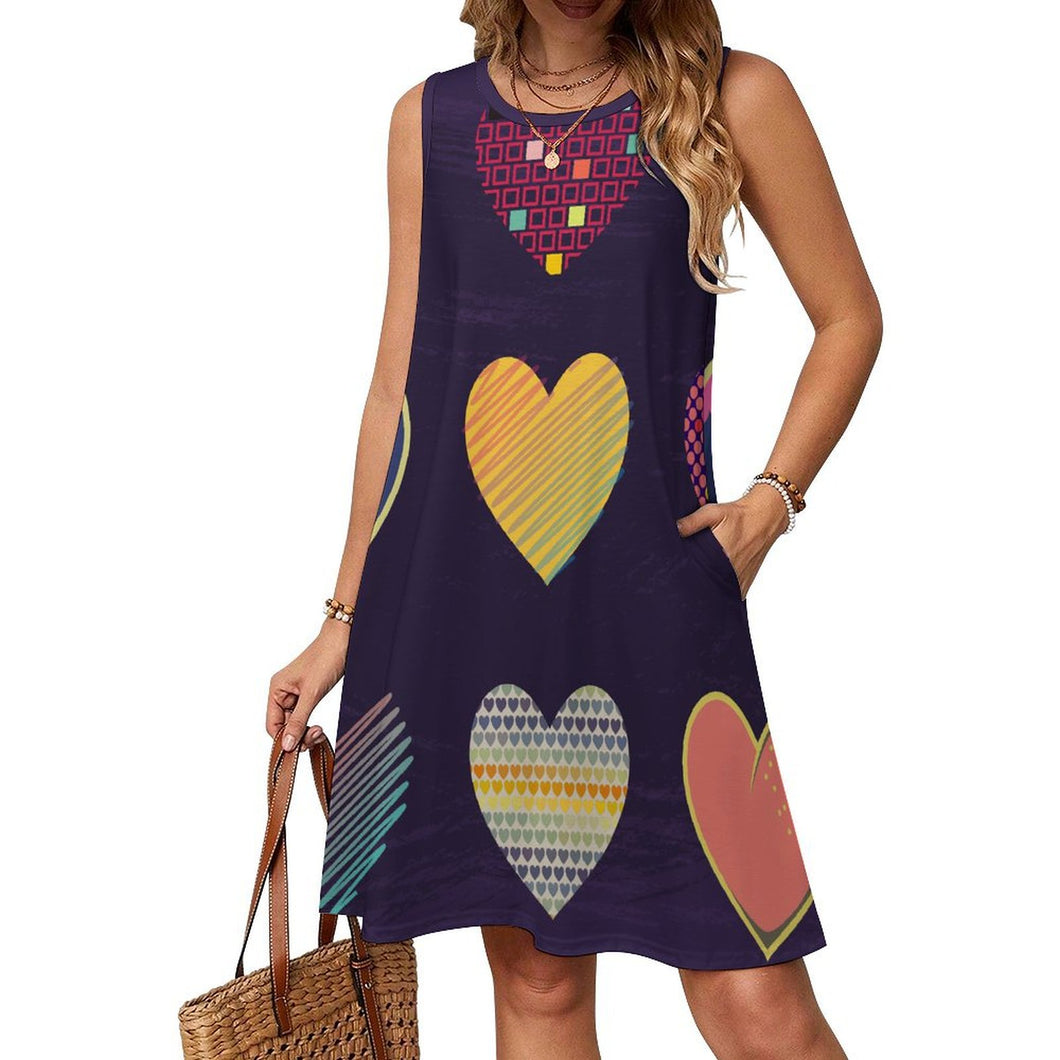 Ärmelloses Rundhals-Kleid personalisieren | Damen Sommerkleid mit Foto