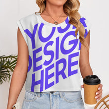 Lade das Bild in den Galerie-Viewer, Einzelbilddruck Damen / Frauen Strickweste mit Flügelärmeln LM563 mit Fotos Muster Text Logo selbst gestalten und bedrucken
