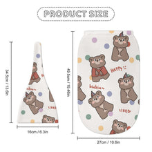 Lade das Bild in den Galerie-Viewer, Personalisiertes Baby-Puckset aus Baumwolle mit Mütze

