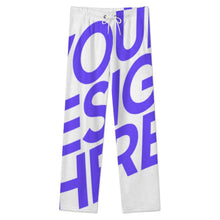 Lade das Bild in den Galerie-Viewer, Einzelbild-Design Damen / Frauen Plüschiger lockerer Zuhause Pyjamahose LM072 mit Foto Design Motiv Text selbst gestalten und bedrucken
