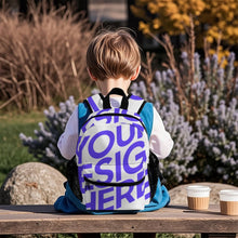 Lade das Bild in den Galerie-Viewer, Einzelbild-Design 13 Zoll Volldruck Kinderschultasche Schulrucksack mit Fotos Muster Text Logo selbst gestalten und bedrucken
