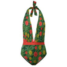 Lade das Bild in den Galerie-Viewer, Personalisierter Badeanzug Deep-V | Neckholder Monokini bedrucken
