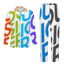 Lade das Bild in den Galerie-Viewer, Multi-Image-Druck Langärmeliger Schlafanzug Pyjama Kinder LM125 mit Fotos Muster Text Logo selbst gestalten und bedrucken
