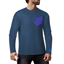 Lade das Bild in den Galerie-Viewer, Druck auf Brust und Manschette 100% Baumwolle Herren/Männer Langarm Shirt Verschiedne Farben mit Foto Design Motiv Text selbst gestalten und bedrucken
