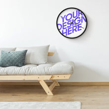 Lade das Bild in den Galerie-Viewer, Fashion Wanduhr ohne Tickgeräusche im modern Stil mit Lautlosem Uhrwerk - Große Wand Uhr 25 cm für Büro Küche Schlafzimmer Wohnzimmer Klassenzimmer mit Fotos Muster Text Logo selbst gestalten und bedrucken
