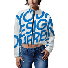 Lade das Bild in den Galerie-Viewer, Einzelbilddruck Damen / Frauen Fleece Hoodie kurze Jacke MWL476 mit Fotos Muster Text Logo selbst gestalten und bedrucken
