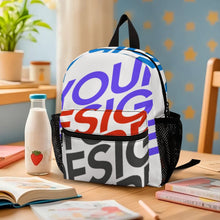 Lade das Bild in den Galerie-Viewer, Multi-Image-Design 13 Zoll Volldruck Kinderschultasche Schulrucksack mit Fotos Muster Text Logo selbst gestalten und bedrucken
