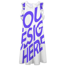 Lade das Bild in den Galerie-Viewer, Einzelbild-Design Damen / Frauen Kleid mit Volants F11Q mit Foto Design Motiv Text selbst gestalten und bedrucken (Simple Design)
