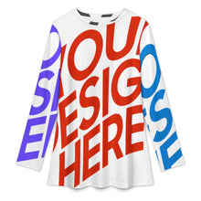 Lade das Bild in den Galerie-Viewer, Multi-Image-Druck Damen / Frauen Muslimisches Langarmshirt mit Rundhalsausschnitt A98L selbst gestalten und bedrucken

