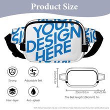 Lade das Bild in den Galerie-Viewer, Quadratische doppellagige Bauchtasche Waistbag Hüfttasche Waist Bag XB0610007 für Herren Damen mit Foto Design Motiv Text selbst gestalten und bedrucken
