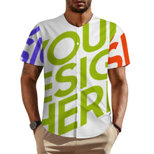 Lade das Bild in den Galerie-Viewer, Multi-Image-Design Kurzarmhemd Kurzärmeliges Hemd mit Rundschnitt LM018 mit Foto Design Motiv Text selbst gestalten und bedrucken
