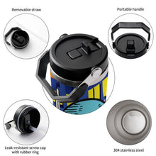 Lade das Bild in den Galerie-Viewer, Personalisierter 30oz Edelstahl Tumbler mit Griff &amp; Trinkhalm
