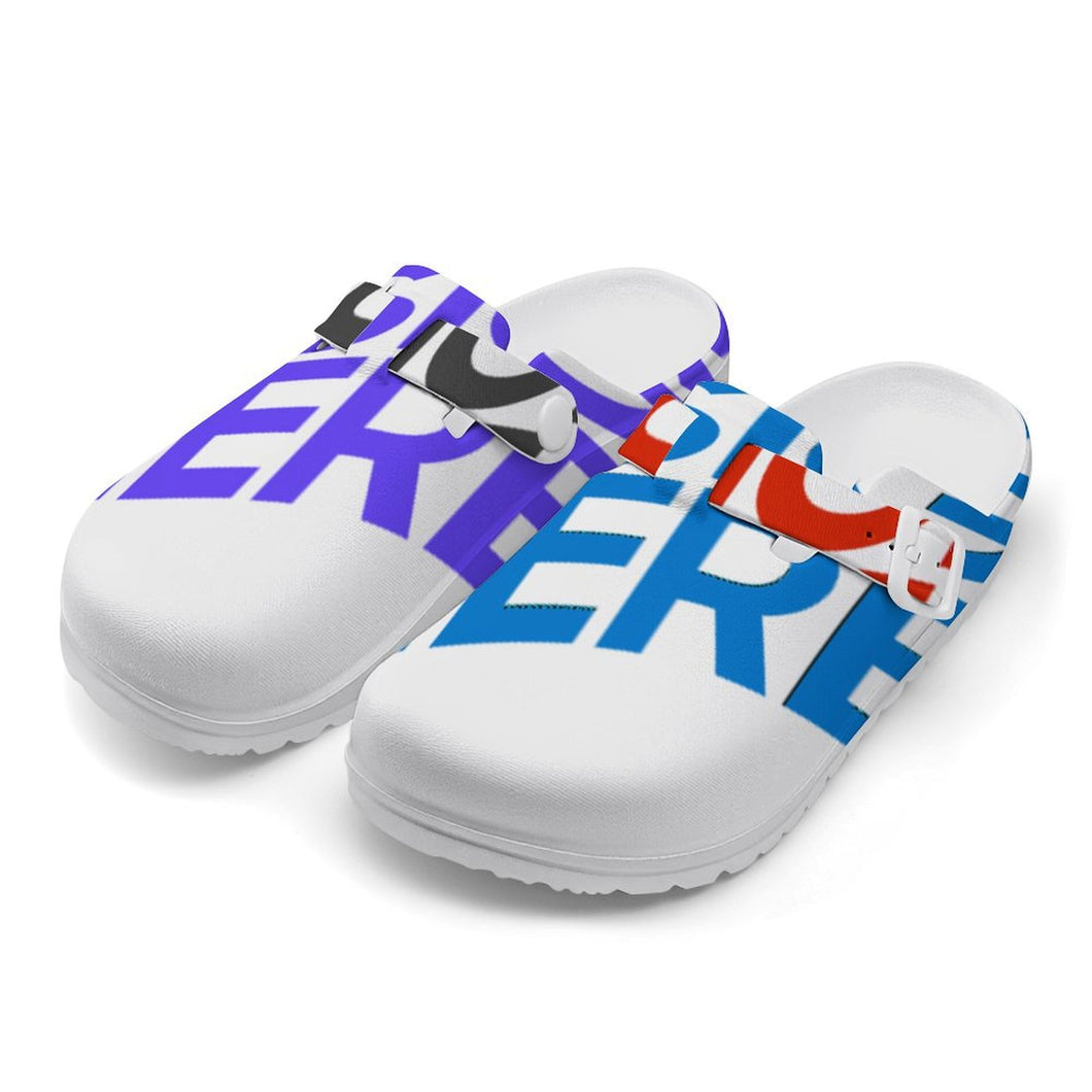 Herren Damen Birkenstock Hausschuhe Slippers F53 mit Fotos Muster Text Logo selbst gestalten und bedrucken